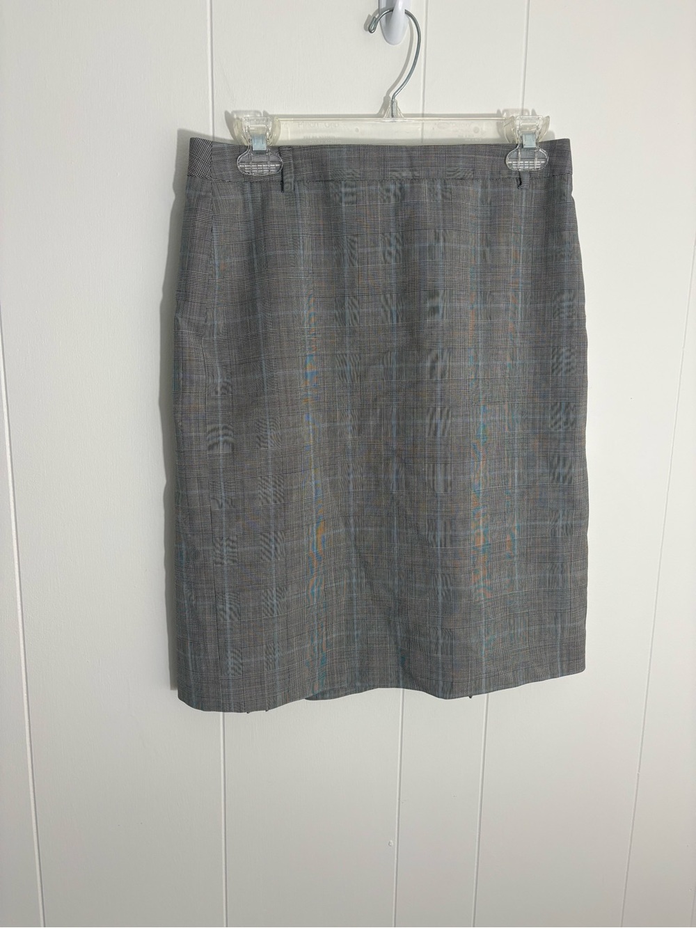 J. Crew Gray Plaid Pencil Skirt